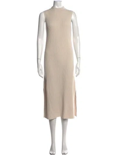 Pre-owned Ugg Mock Neck Midi Length Dress W/ Tags In Neutrals