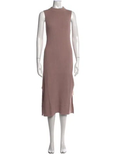 Pre-owned Ugg Mock Neck Midi Length Dress W/ Tags In Pink