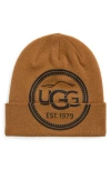 Ugg ® Mountain Logo Beanie In Brown