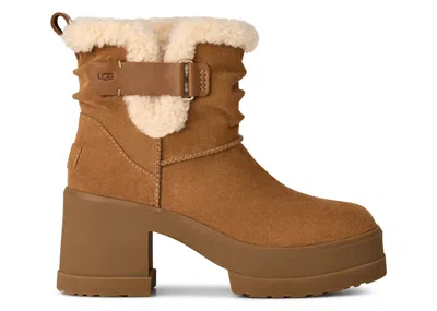 Pre-owned Ugg Moxy Pull On Boot (women's) Sneakers In Chestnut In Brown