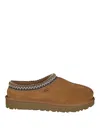 Ugg Tasman Chestnut Eather Slip Ons In Beige