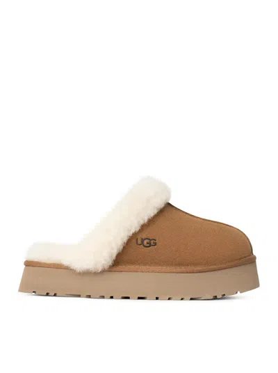 Ugg Disquette Flat Shoes Brown In Animal Print