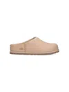 Ugg Silk Lace Slippers Rubber Sole Design In Brown