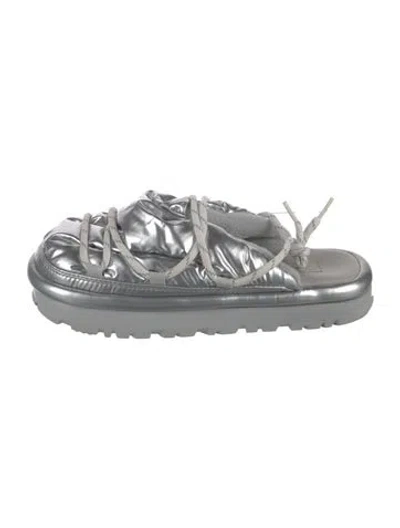 Pre-owned Ugg Mules In Silver