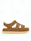 Ugg Multi-strap Suede Sandals With Eva Sole In Brown