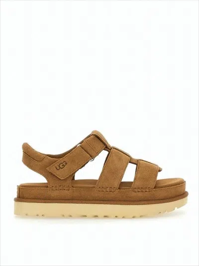 UGG MULTI-STRAP SUEDE SANDALS WITH EVA SOLE