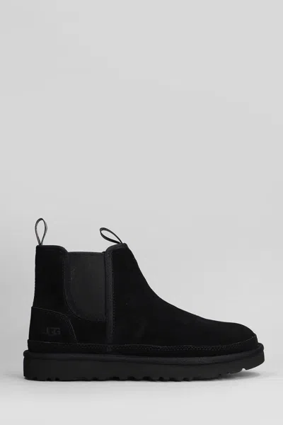 Ugg Neumel Chelsea Low Heels Ankle Boots In Black