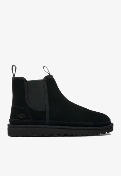 Ugg Neumel Chelsea Suede Ankle Boots In Black