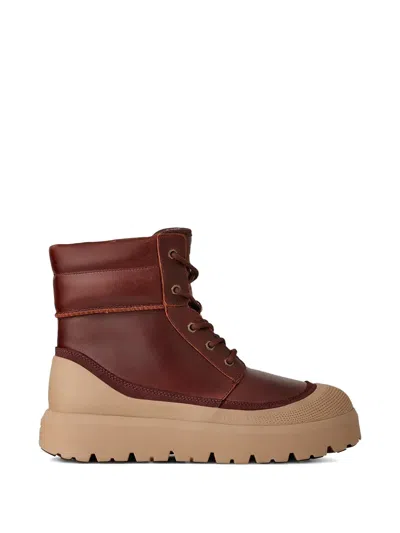 Ugg Neumel Lace-up Lug-sole Boots In Brown