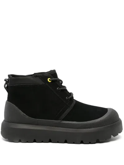 Ugg Black Neumel Weather Hyb Red Suede Ankle Boots