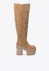 Ugg New Heights 80 Over-the-knee Platform Xtra Boots In Brown