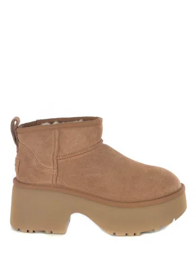 Ugg "new Heights" Ankle Boots In Brown