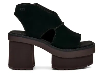 Pre-owned Ugg New Heights Platform Sandal (women's) Sneakers In Black