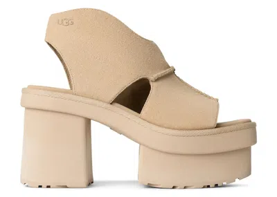 Pre-owned Ugg New Heights Platform Sandal (women's) Sneakers In Mustard Seed In Yellow