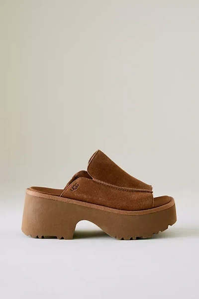 Ugg New Heights Slide Sandal In Chestnut