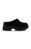 Ugg New Heights Suede Clogs In Black