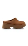 Ugg New Heights Suede Clogs In Tan