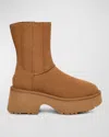 Ugg Classic Twin Seam New Heights Ankle Boots In Chestnut