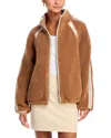 Ugg Nikia Fluff Faux Fur Jacket In Chestnut