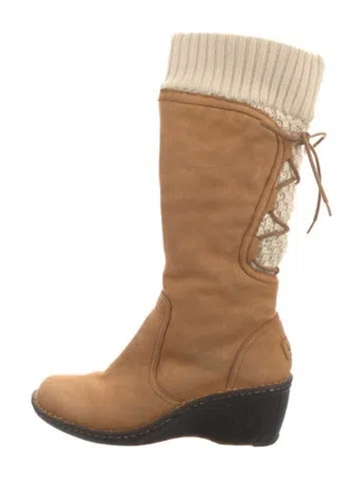 Pre-owned Ugg Nubuck Boots In Neutral