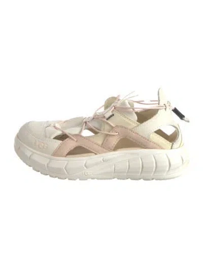 Pre-owned Ugg Nubuck Printed Sneakers In Neutral