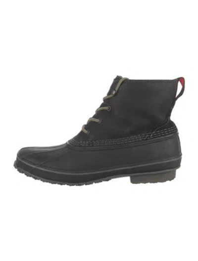 Pre-owned Ugg Nubuck Rain Boots In Black