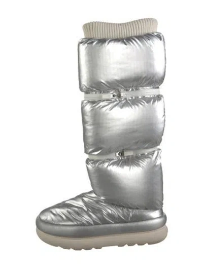 Pre-owned Ugg Nylon Boots In Metallic/silver