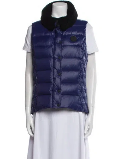 Pre-owned Ugg Nylon Colorblock Pattern Vest In Blue