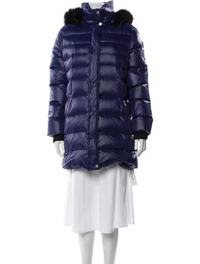 Pre-owned Ugg Nylon Down Coat In Blue