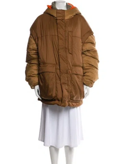 Pre-owned Ugg Nylon Parka In Brown