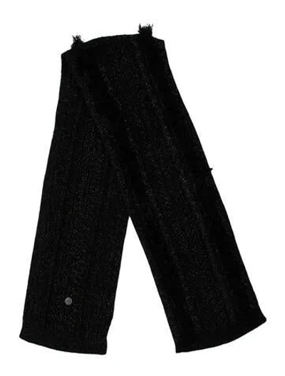 Pre-owned Ugg Nylon Printed Scarf W/ Tags In Black