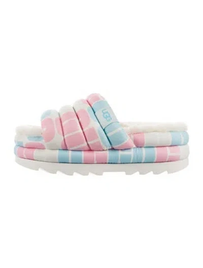 Pre-owned Ugg Nylon Printed Slides In Multi