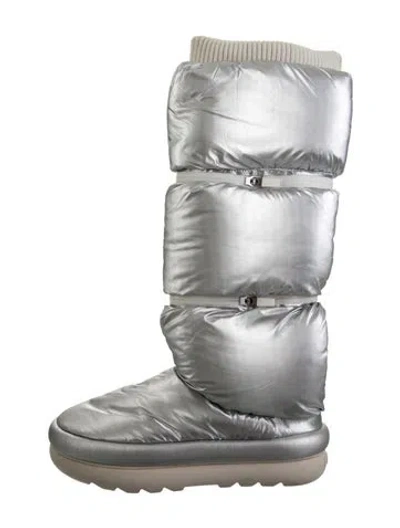 Pre-owned Ugg Nylon Snow Boots In Metallic/silver