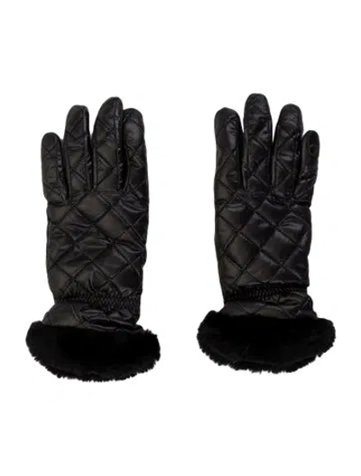 Pre-owned Ugg Nylon Winter Gloves In Black