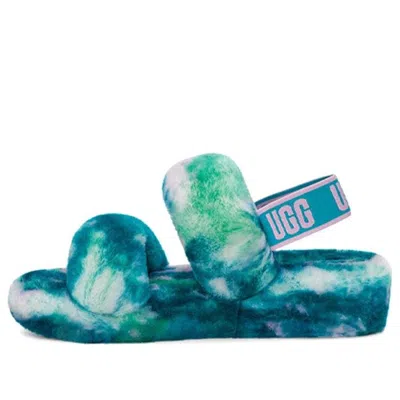 Ugg Oh Yeah Slide 'marble Aquatic Blue' In Multi