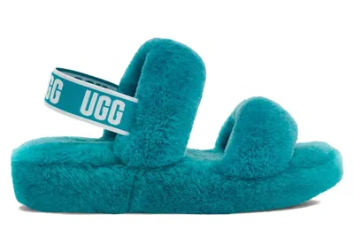 Pre-owned Ugg Oh Yeah Slide (women's) Sneakers In Aqua Blue