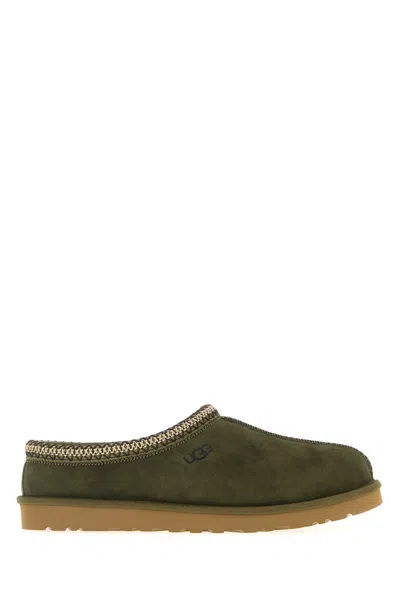 Ugg Olive Green Suede Tasman Slippers