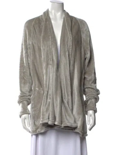 Pre-owned Ugg Open Front Sweater In Gray