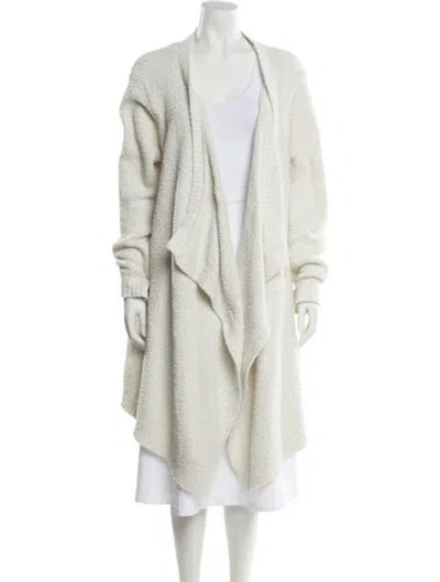 Pre-owned Ugg Open Front Sweater In White