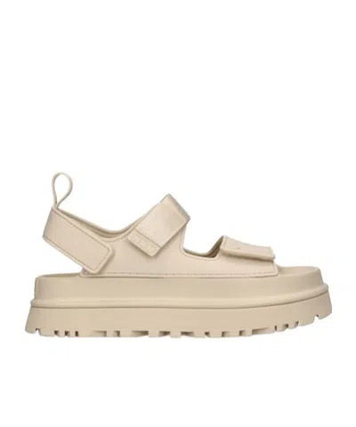 Ugg Open Toe Flat Sandals In Neutral