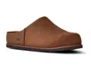 Ugg Matte Finish Smooth Rounded Toe Clogs In Brown