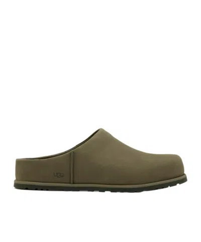 Ugg ® Men's Otzo Clog Nubuck Shoes In Burnt Olive In Green