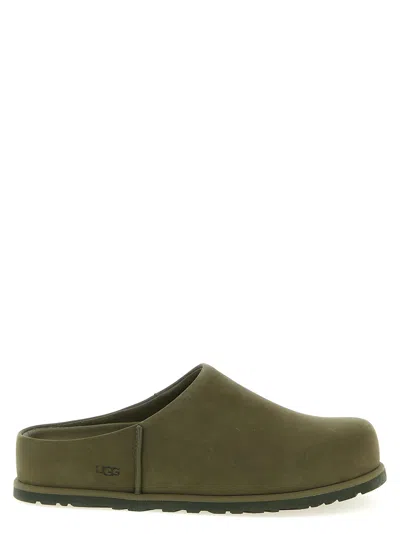 Ugg ® Men's Otzo Clog Nubuck Shoes In Burnt Olive In Green