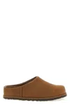 Ugg Matte Finish Smooth Rounded Toe Clogs In Brown