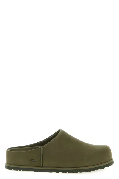 Ugg ® Men's Otzo Clog Nubuck Shoes In Burnt Olive In Green
