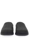 Ugg Slip-on Sabot Shoes With Rounded Toe And Matte Finish In Black