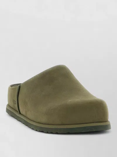 Ugg ® Men's Otzo Clog Nubuck Shoes In Burnt Olive In Green