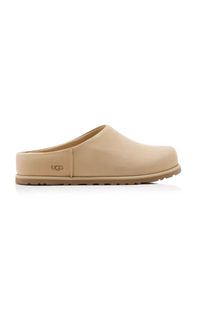 Ugg Sand Leather Otzo Slippers In Nude