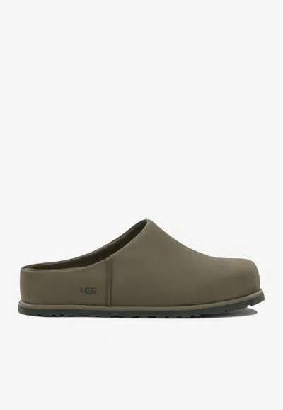 Ugg ® Men's Otzo Clog Nubuck Shoes In Burnt Olive In Green