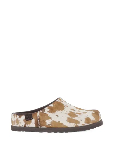 Ugg Otzo Western Leather Sabot Mini Flat In Pink